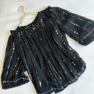 Isabel Marant Short Sleeve Silk Top